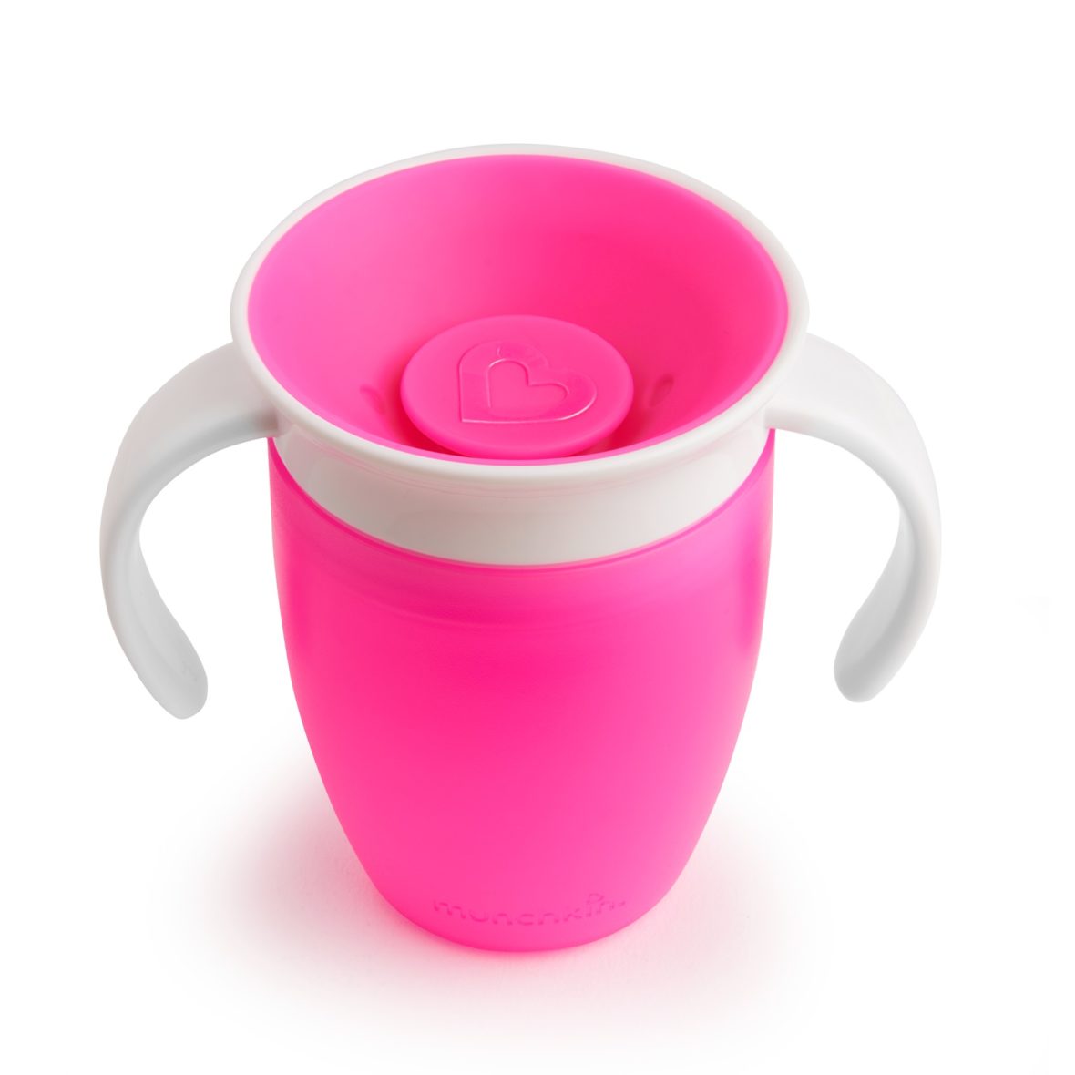 Neišsiliejantis mokymosi puodelis – gertuve Miracle Munchkin rožine2