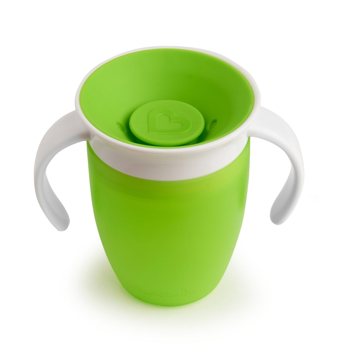 Neišsiliejantis mokymosi puodelis – gertuve Miracle Munchkin žalias