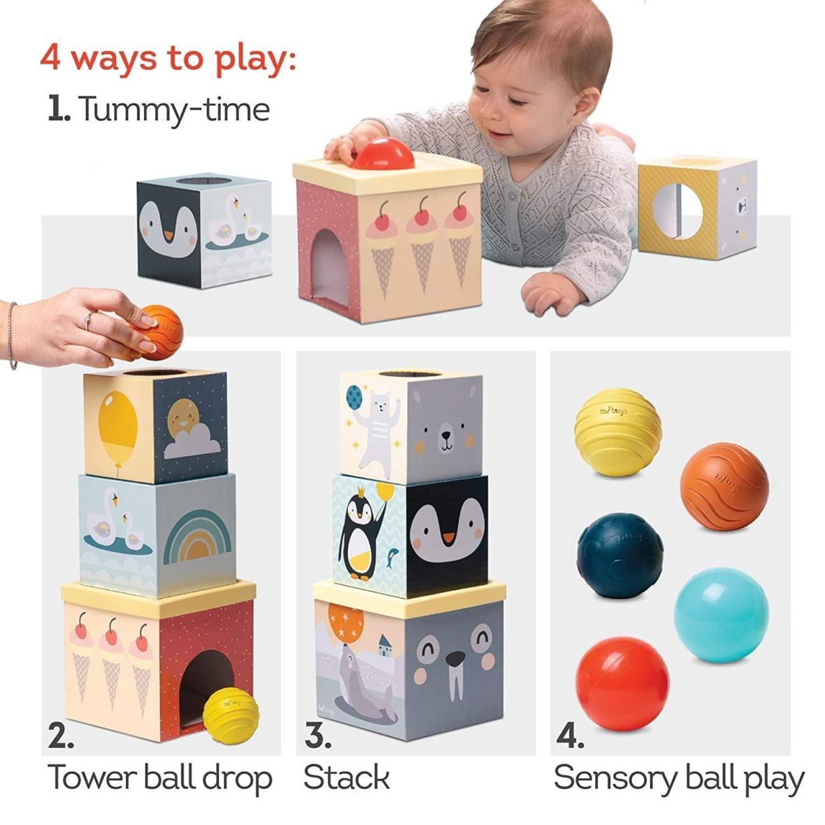 Edukacinis žaislas dėžutės su kamuoliukais Taf Toys 05